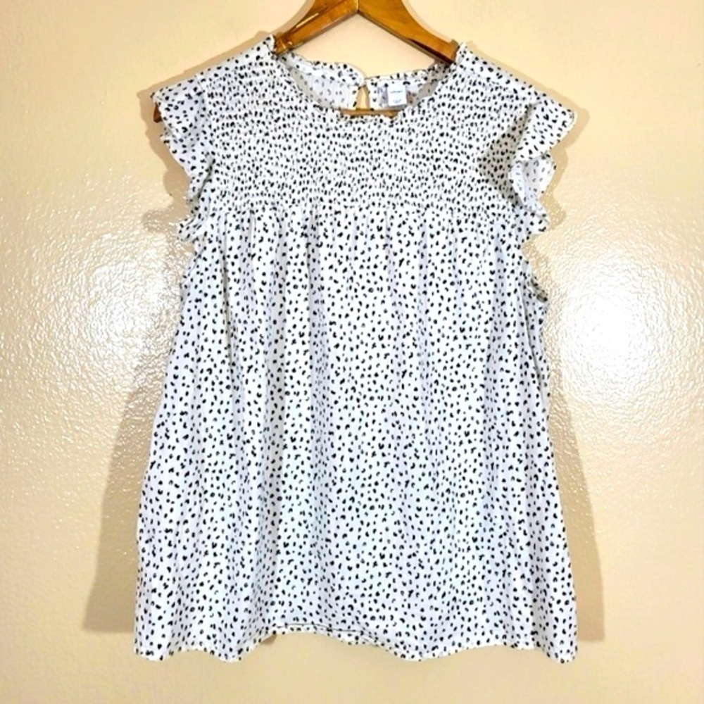 Old Navy Animal Print Ruffle Sleeveless Top large